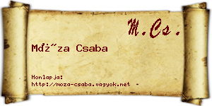 Móza Csaba névjegykártya